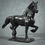Thumbnail: High Stepper, cast bronze Friesian Horse sculpture by Kindrie Grove
