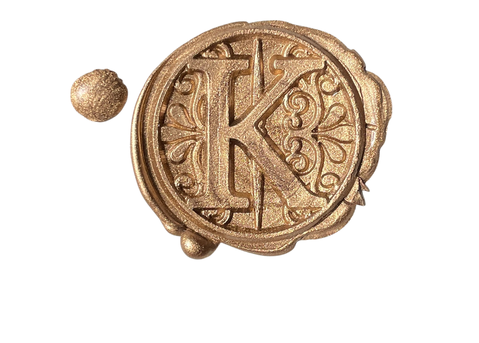 wax seal of letter K
