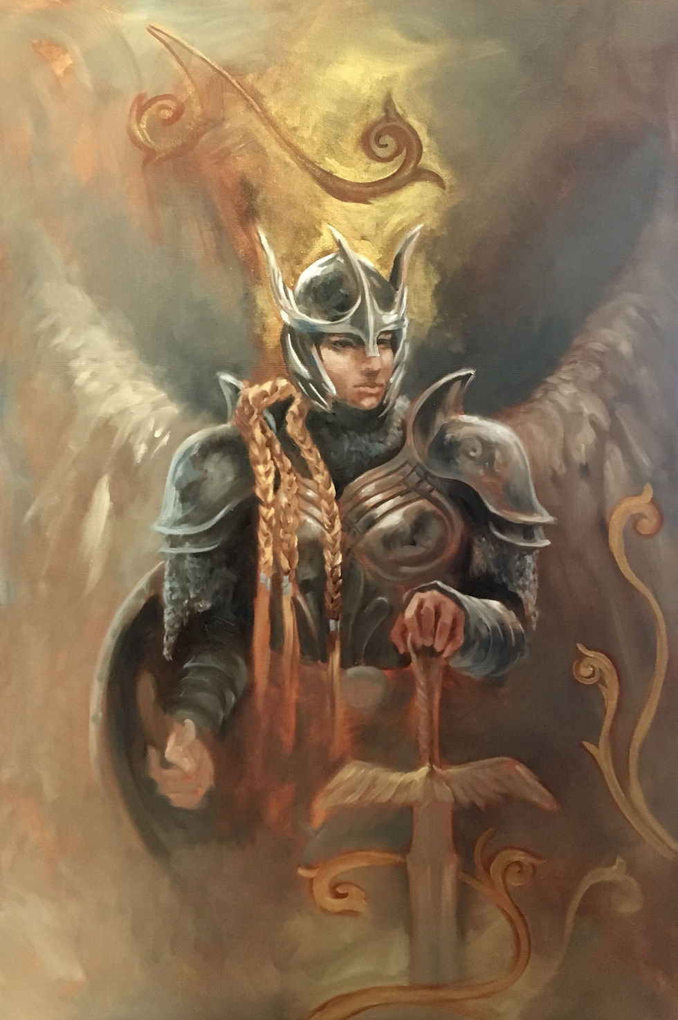 Valkyrie inspired character painting by Kindrie Grove