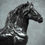 Thumbnail: High Stepper, cast bronze Friesian Horse sculpture by Kindrie Grove, detail