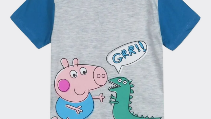 PEPPA PIG BOYS PRINTED GREY T SHIRT
