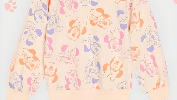 DiSNEY Girls Pullover Printed Beige Sweatshir