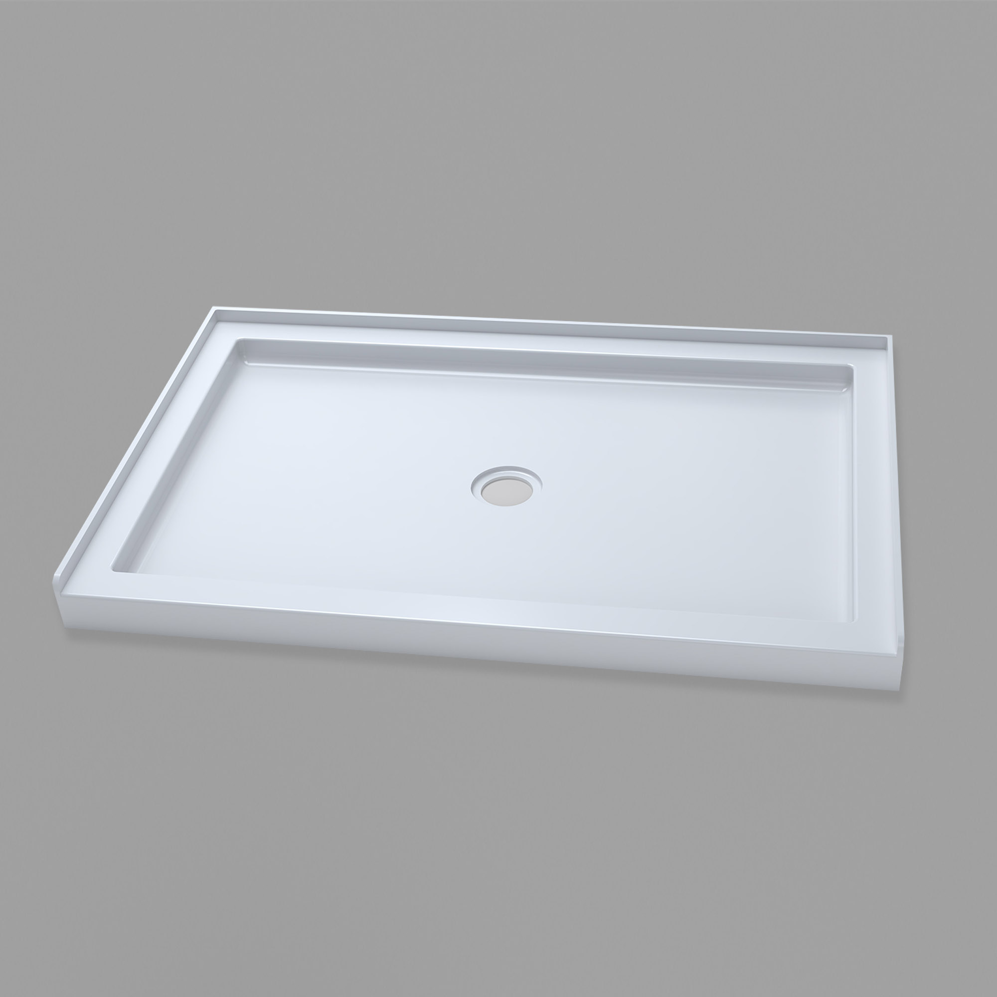 BASE 4832C - (48"Lx32"Wx3"H) Single threshold Center drain