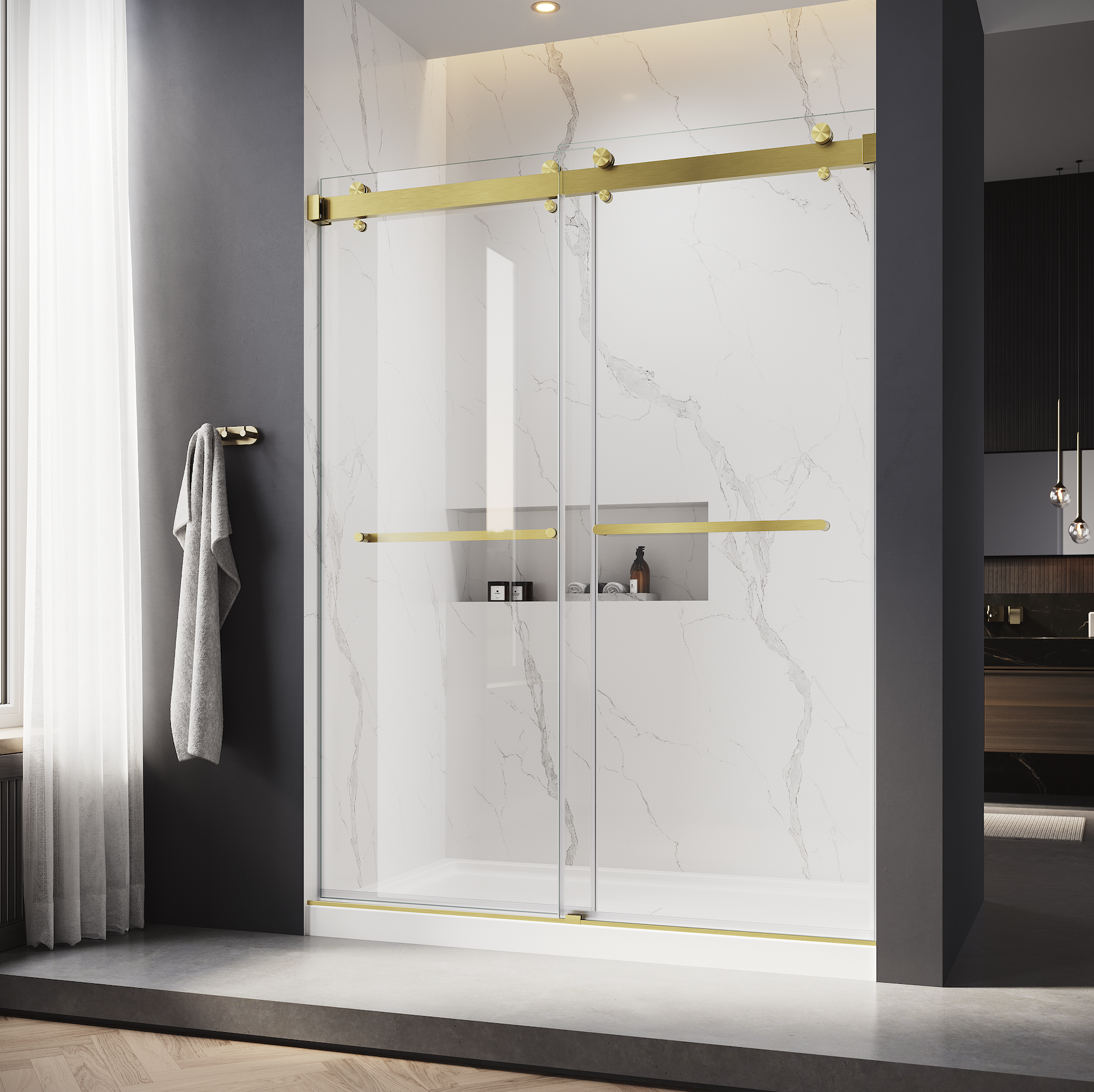 Matte Black Shower