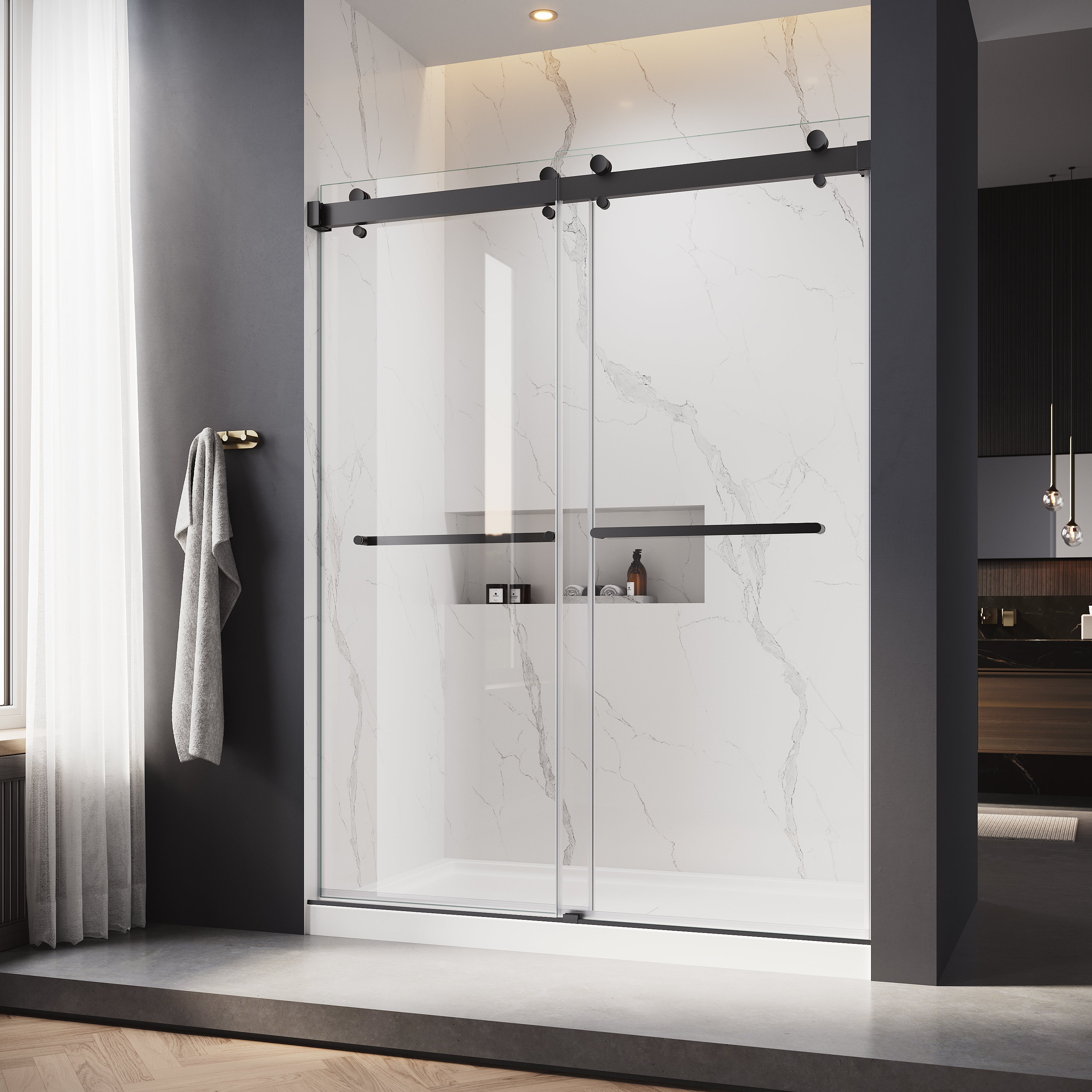Matte Black Shower