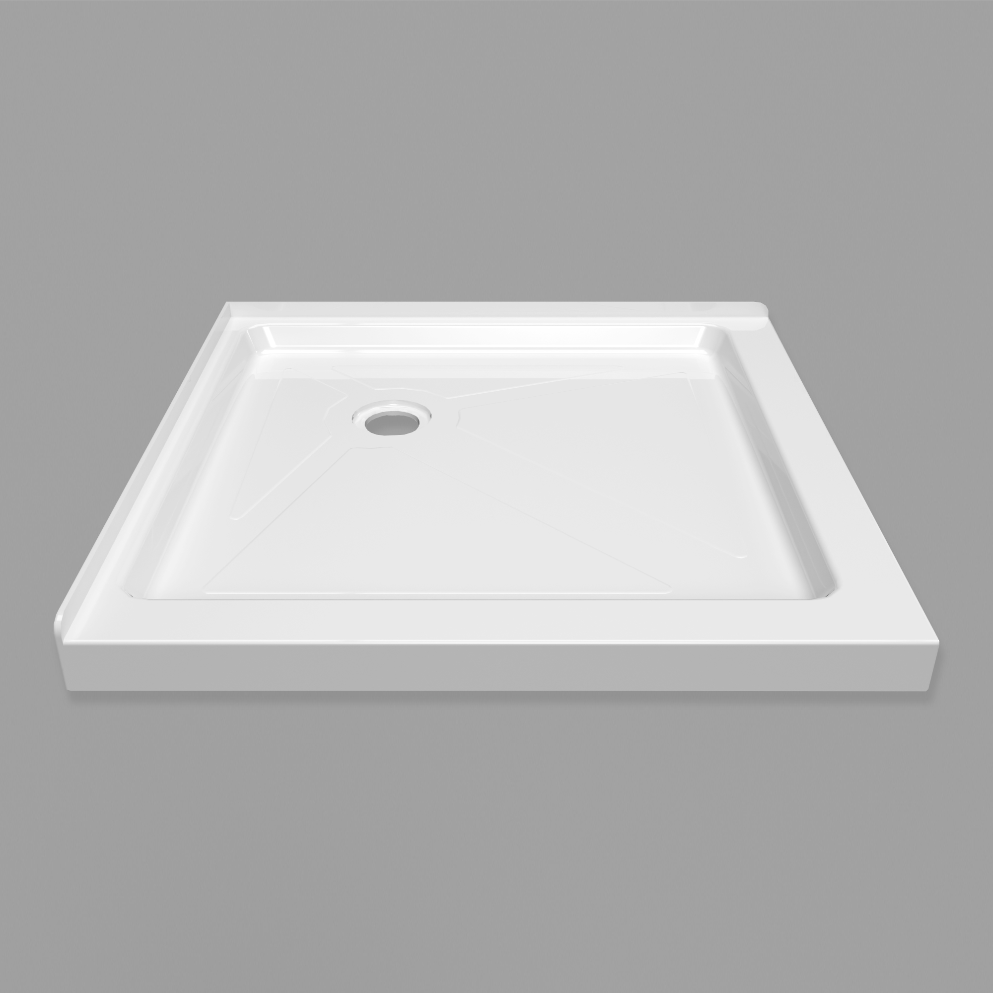 BASE 3636DT (36"Lx36"Wx2-3/4"H) Double threshold Corner drain