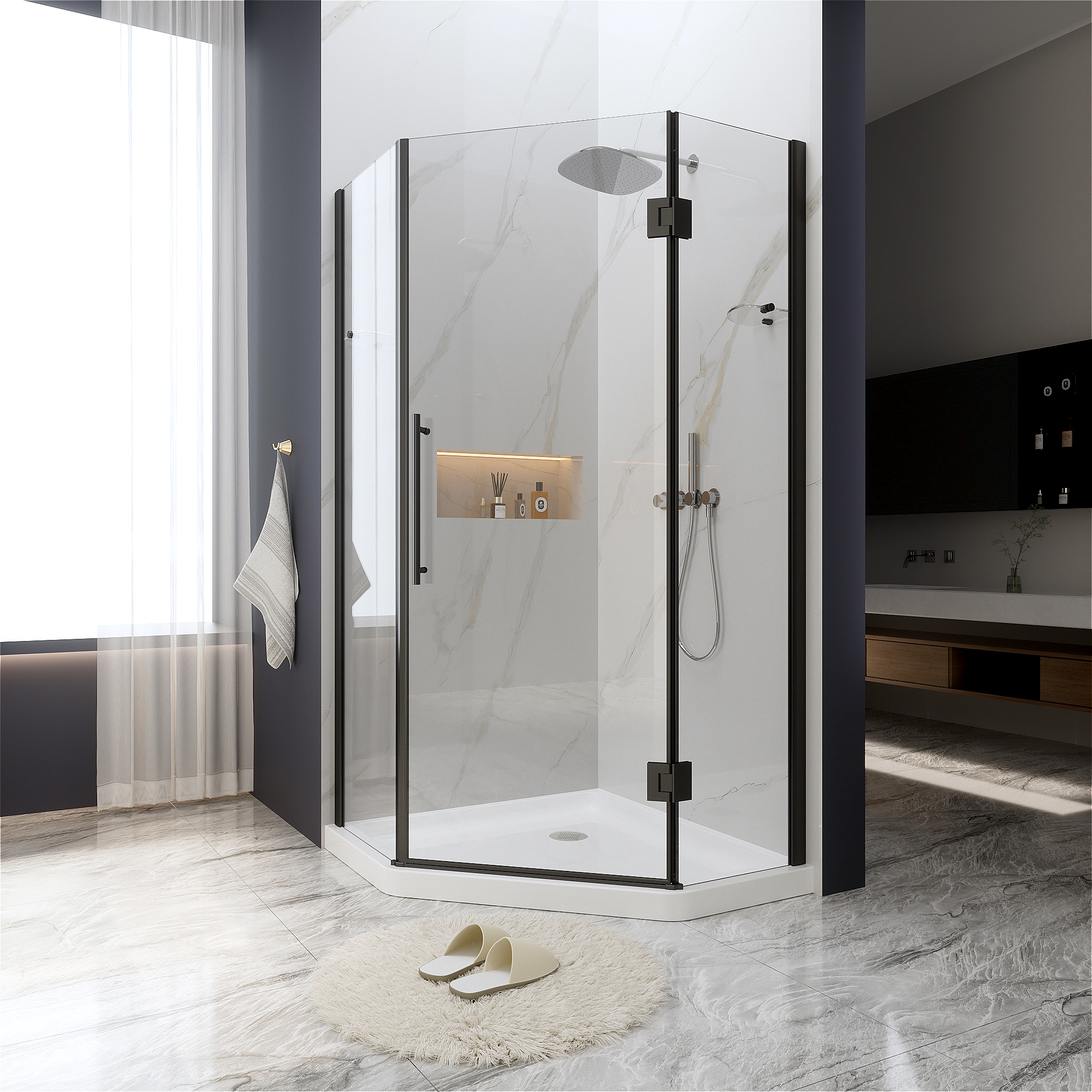 Matte Black Shower