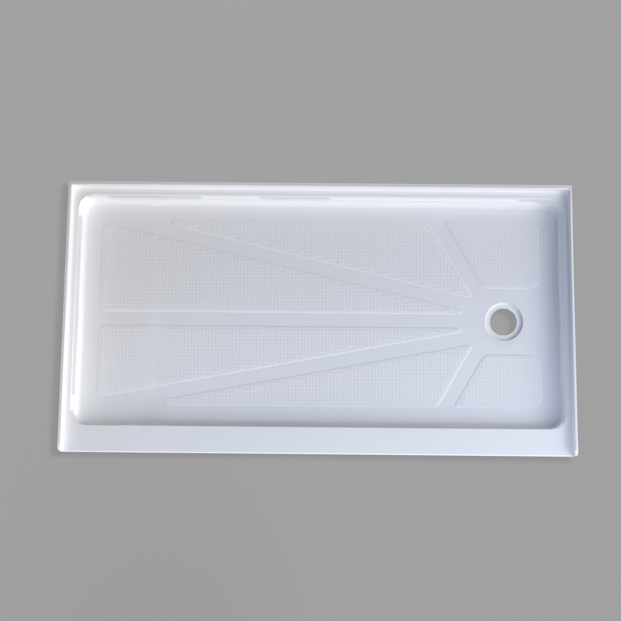 BASE 6030R (60"Lx30"Wx3"H) Single threshold Right Hand Drain