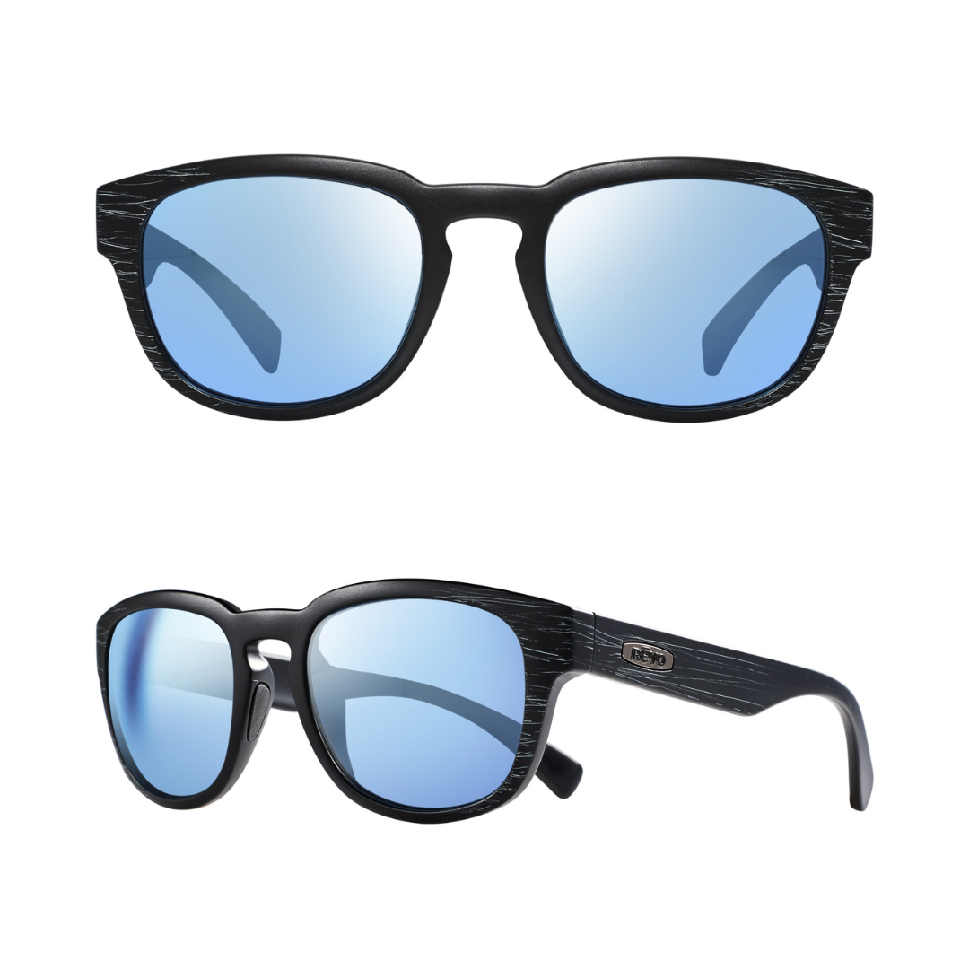 Revo - Zinger - Matte Black Scratch Frame, Blue Water Lens