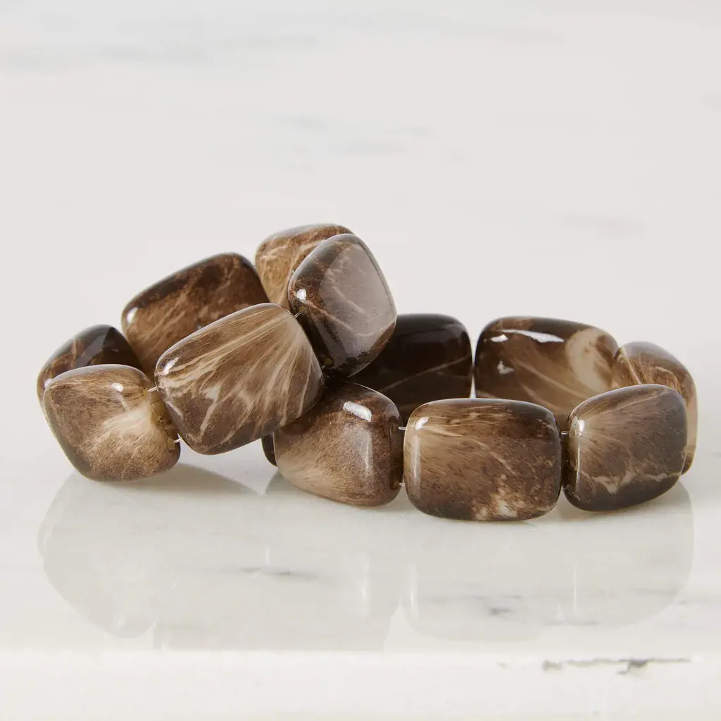 Hot Girls Pearl - Slate Chicklet Bracelet