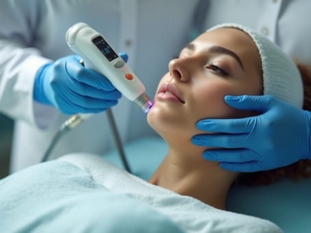 woman getting a laser treatment
