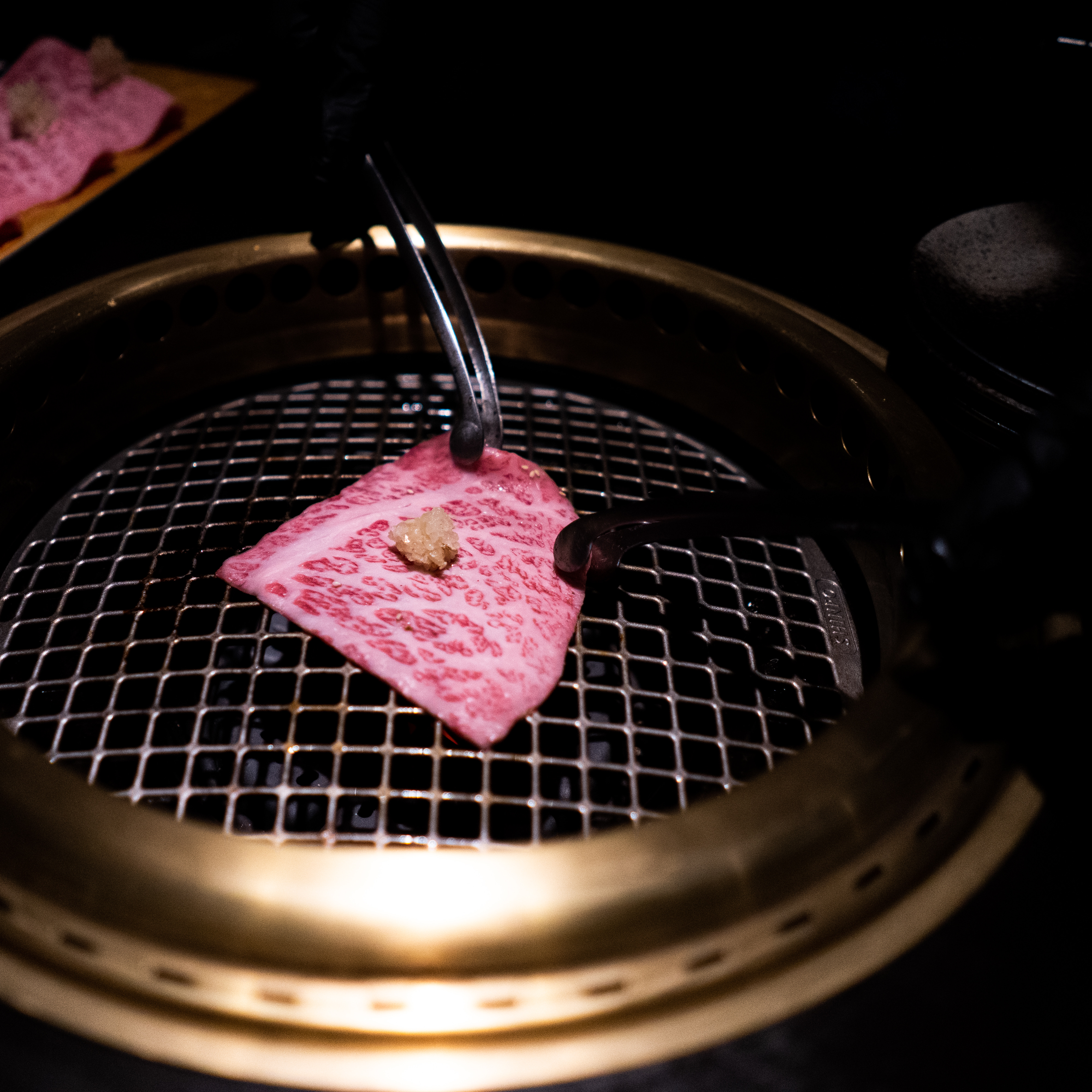 Wagyu grilling at the Shodai counter