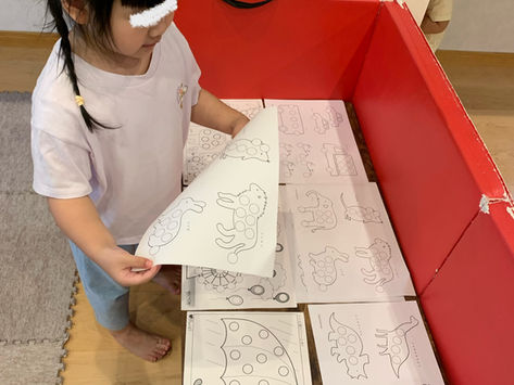 シール貼りをしました⭐︎
