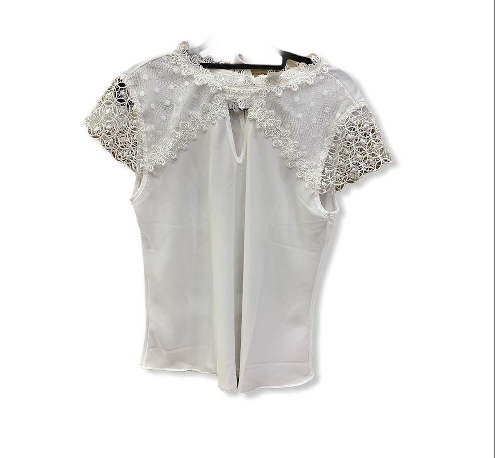 Miniatura: Blusinha viscose det guipir peito