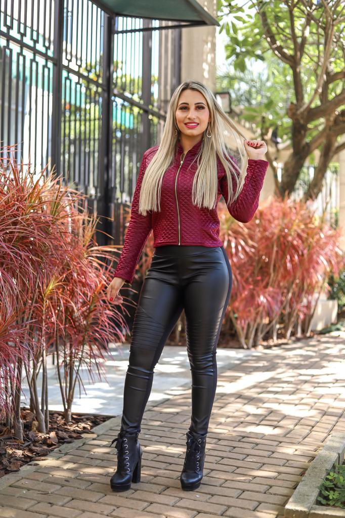 Miniatura: Casaco jacmalha ziper c brilho