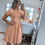 Miniatura: Vestido rodado detalhe na manga com nervura