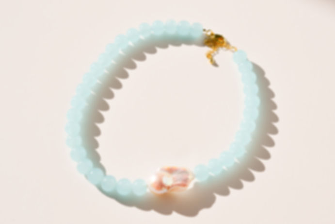 Blue Pearl Necklace