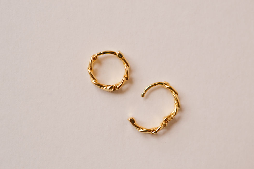 Thumbnail: Chain Huggie Hoops