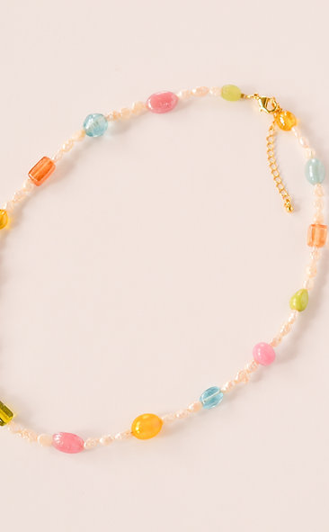 pearls and pastels necklace