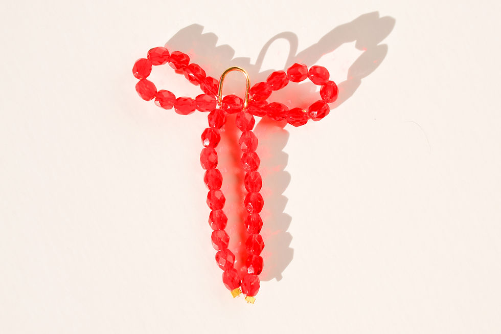 Thumbnail: Mini Cherry Red Bow Charm