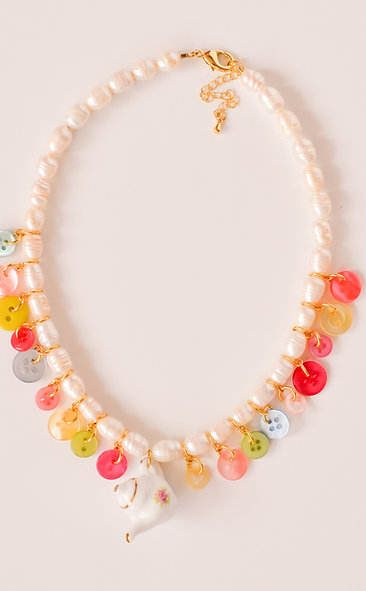 buttons are served necklace