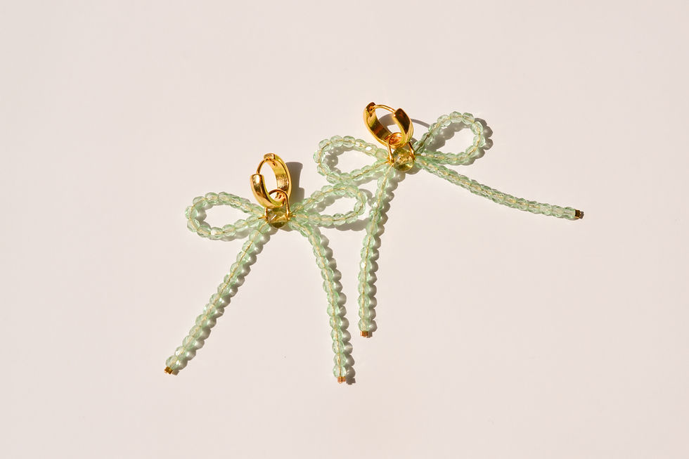 Thumbnail: Sparkly Blue Caterpillar Bows