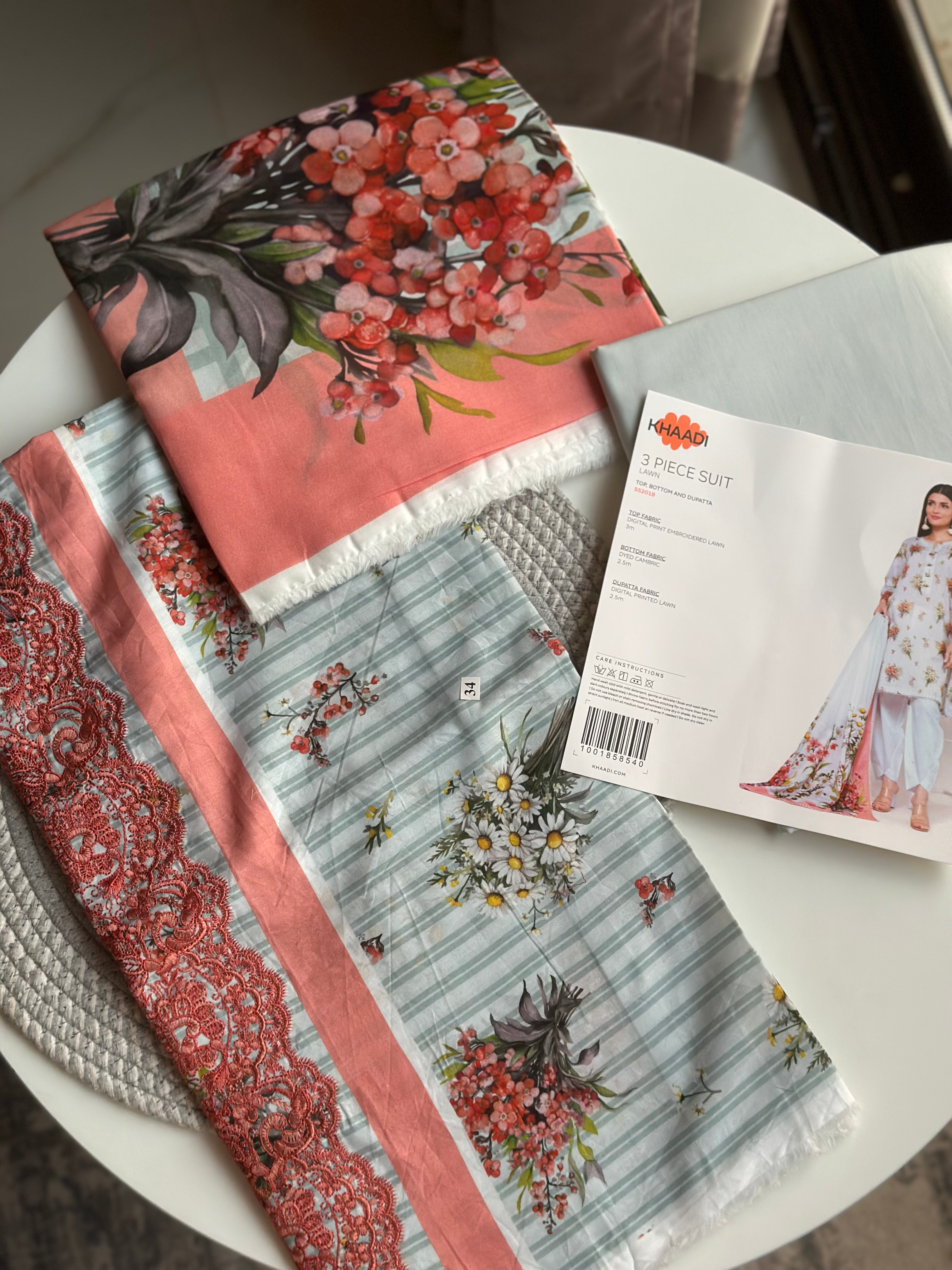 Khaadi embroidered suit 