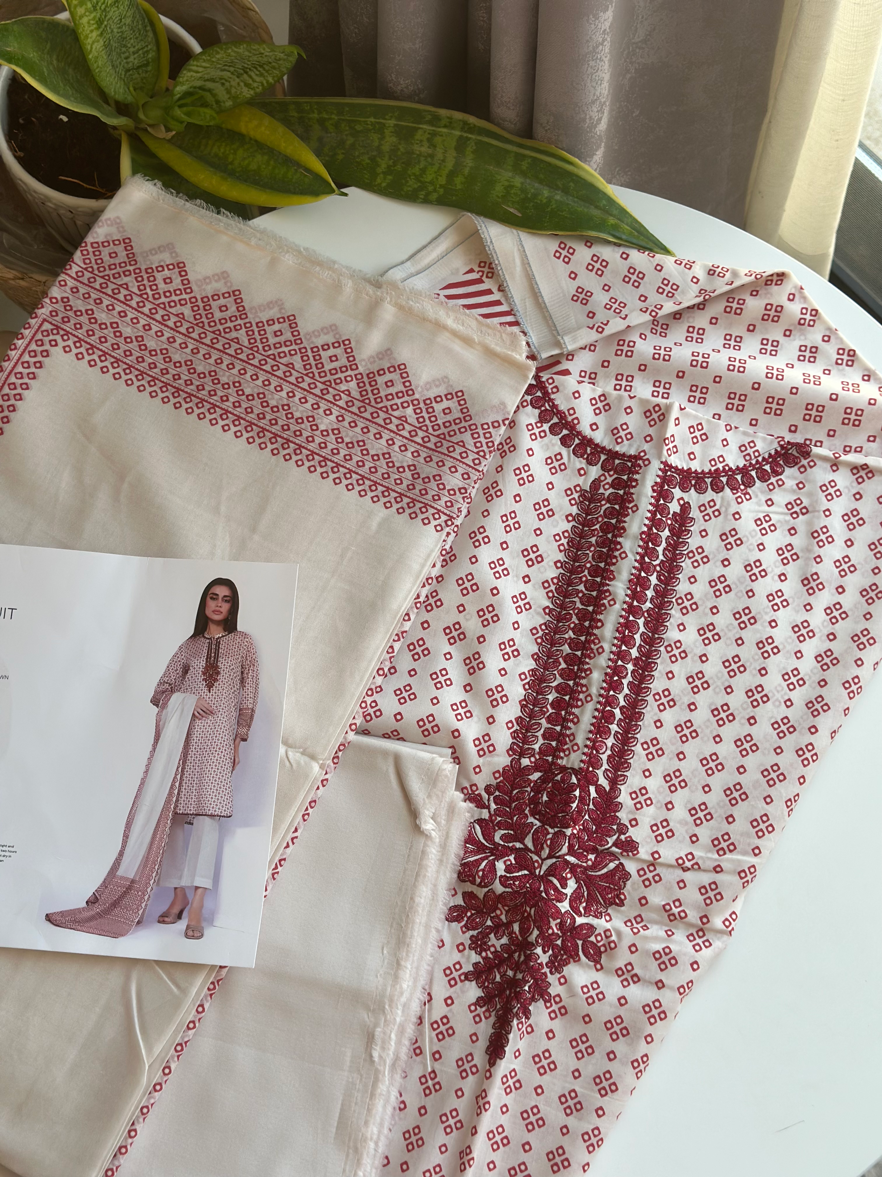Khaadi embroidered suit 