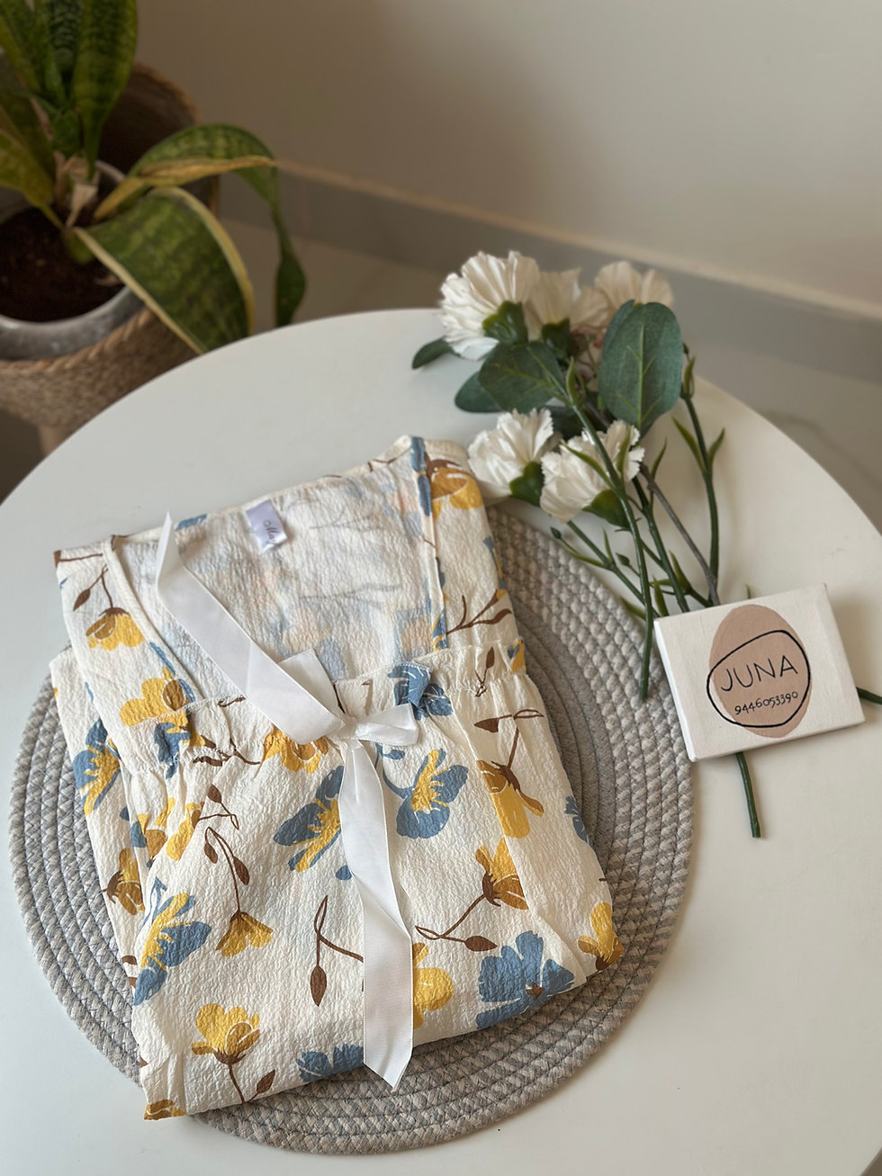 English Night Gown with Bow