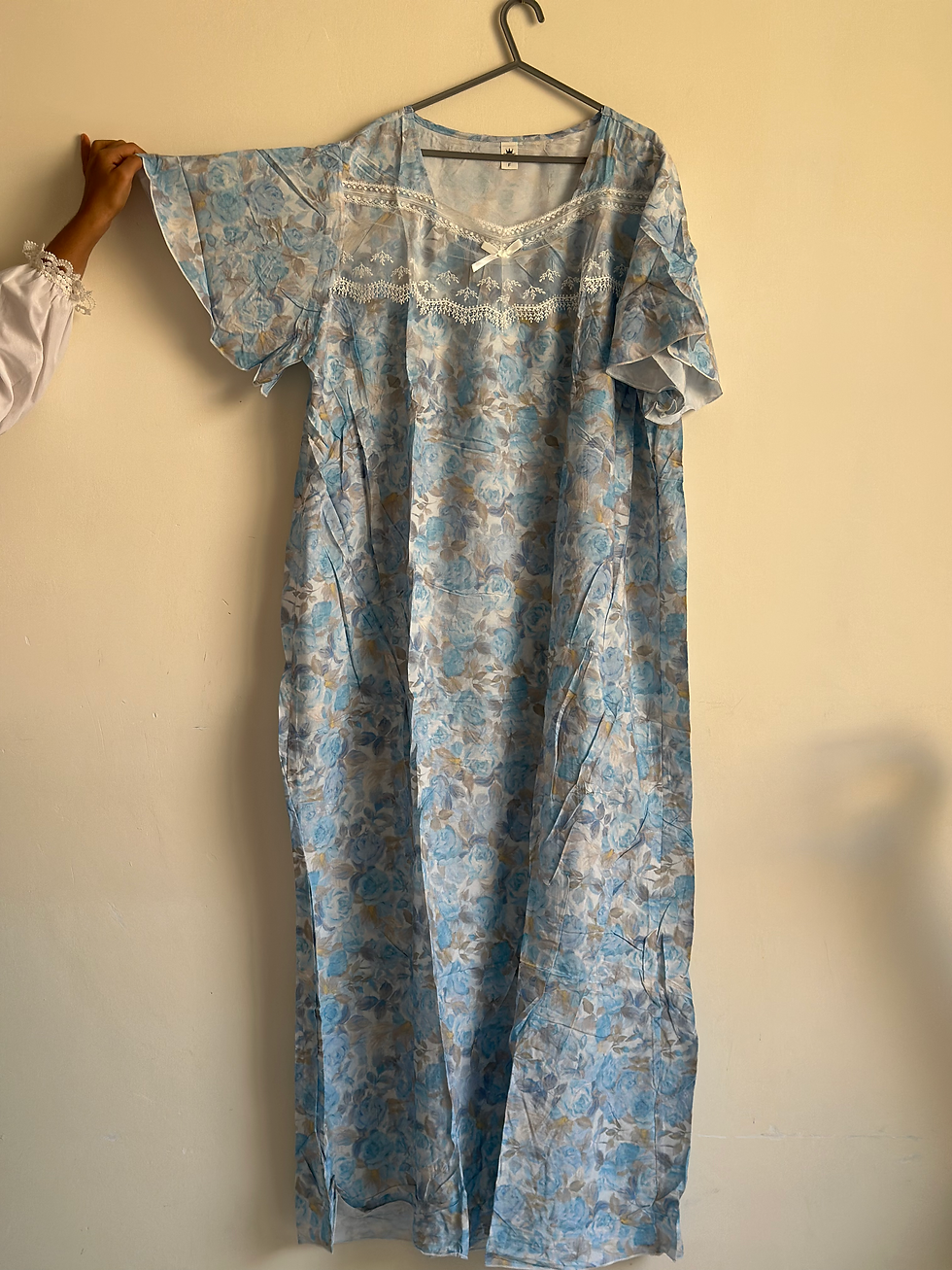 Thumbnail: Kaftan Sleeve Rayon Nighty 