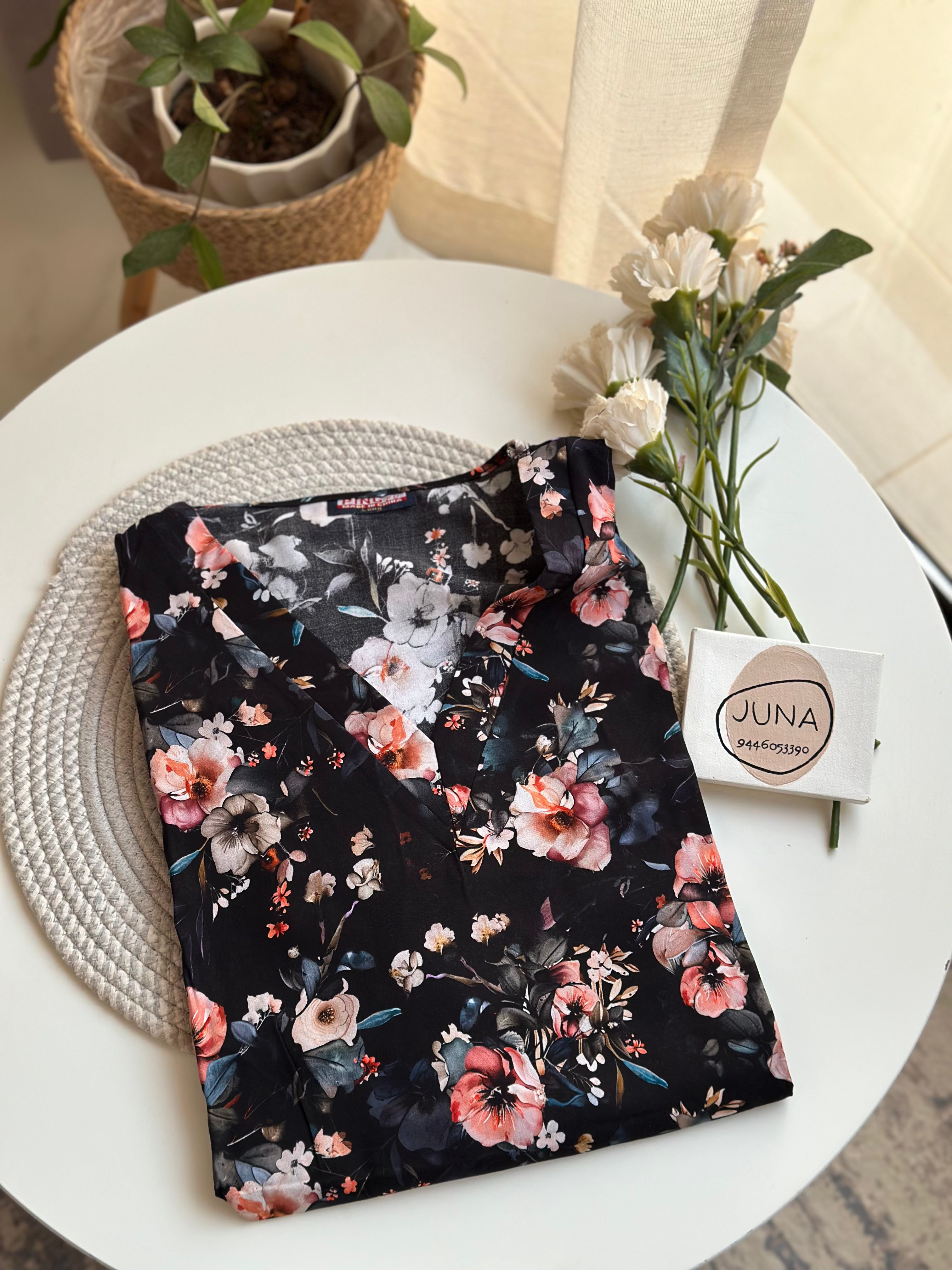 Half Sleeve Rayon Nighty