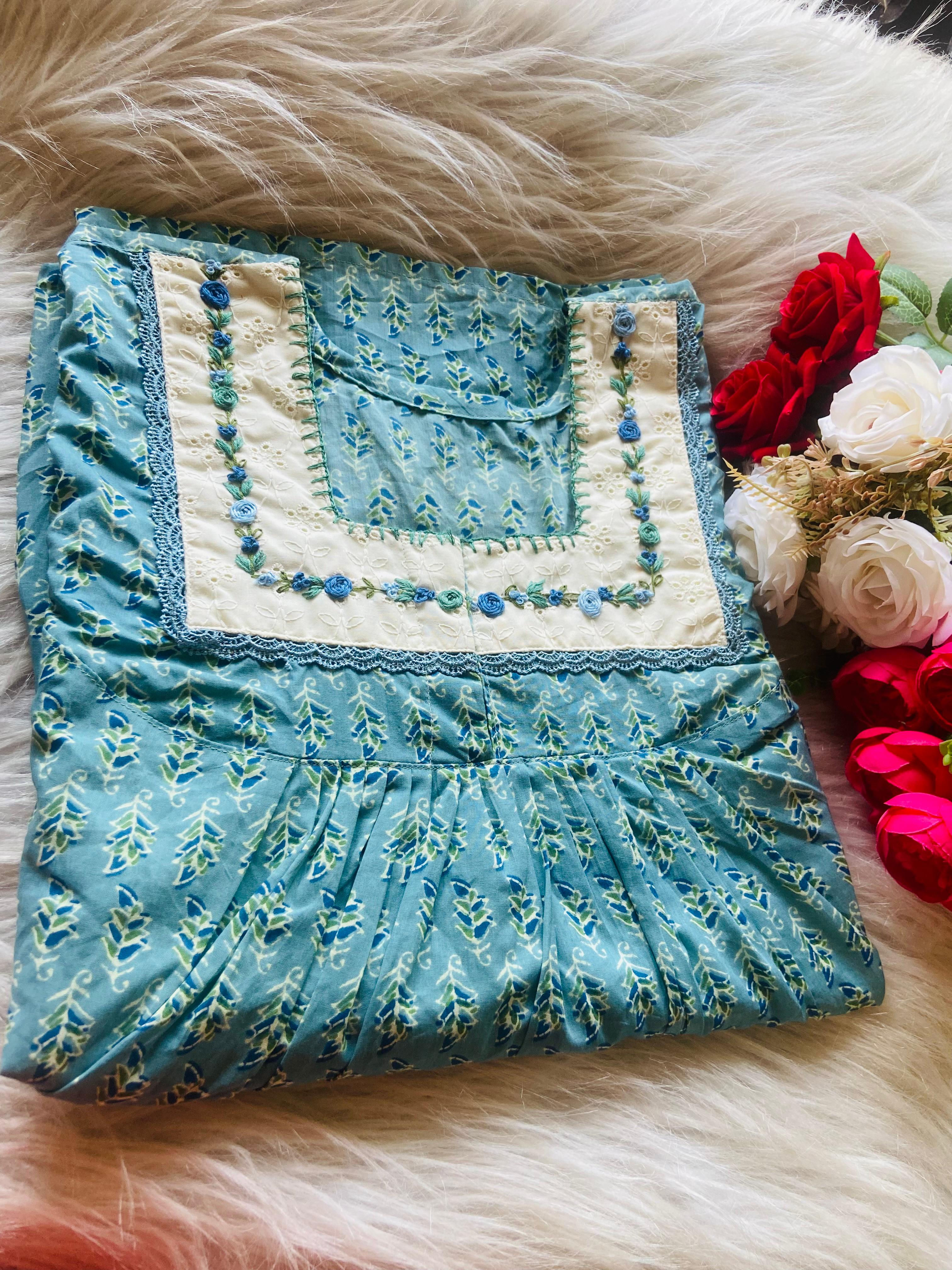 Hand Worked Cotton Nighty 