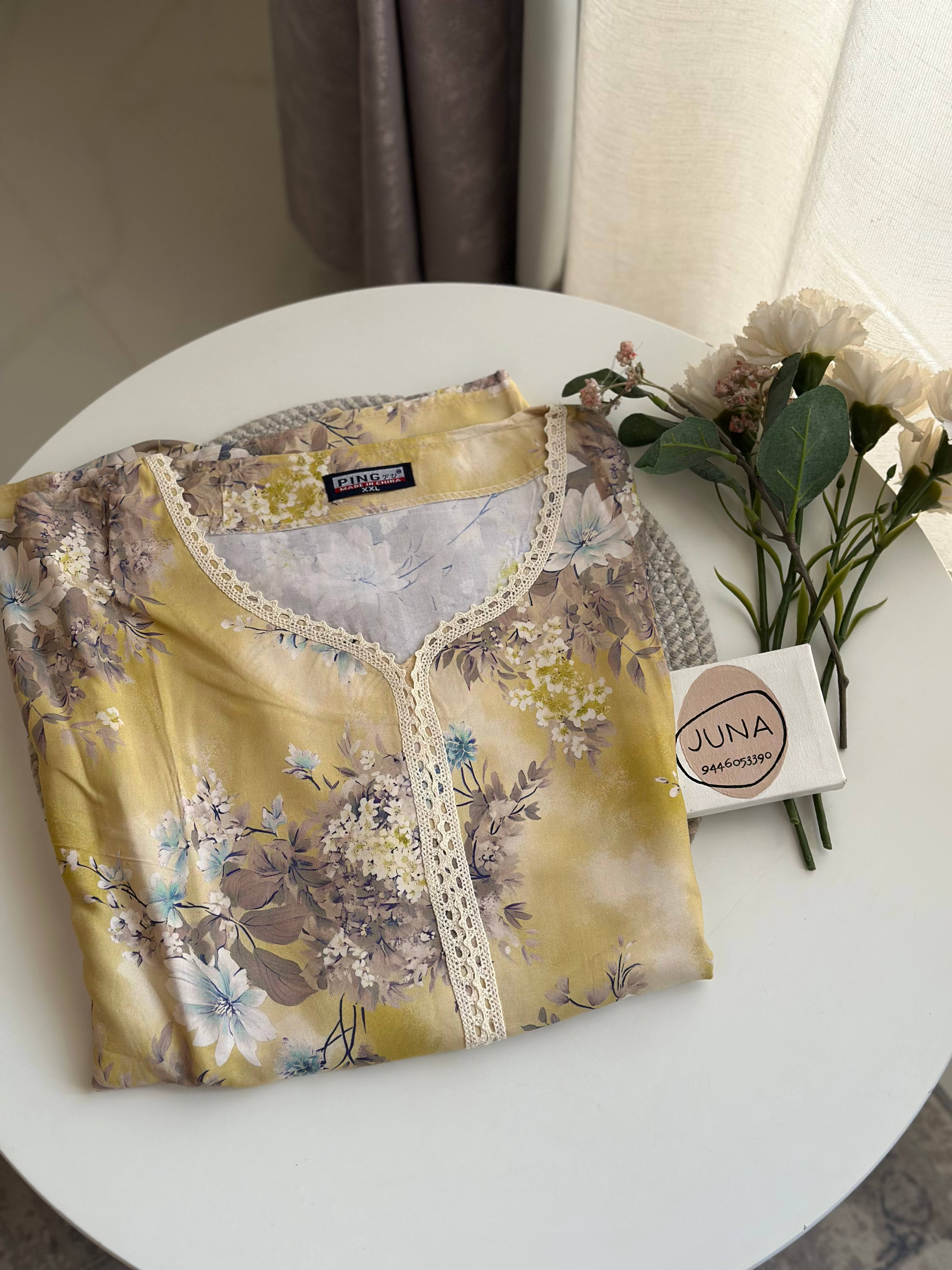 Full Sleeve ping Nighty