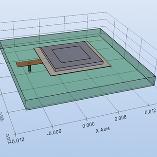 The geometry of the chip heating example.
