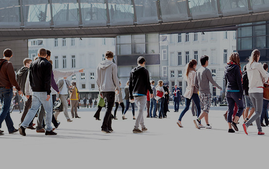 Crowd in Urban Setting