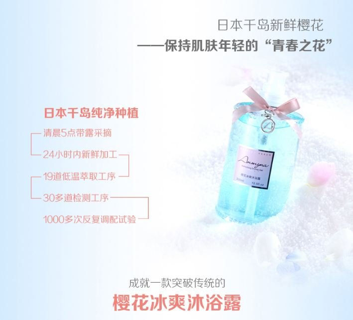 Thumbnail: ANMYNA Cherry Blossom Refreshing Shower Gel 安米娜 樱花冰爽沐浴露 FOC Refill Pack