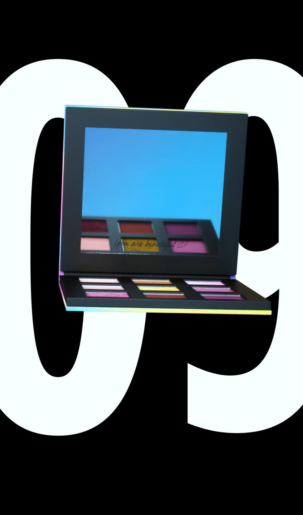 Eyeshadow palette with various shades
