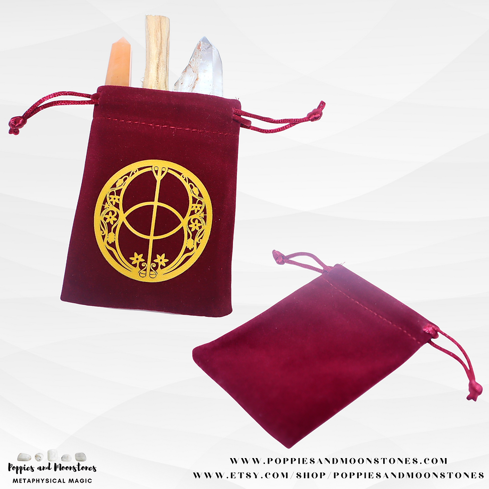 Thumbnail: Chalice Well Red Spring Glastonbury Velvet Pouch