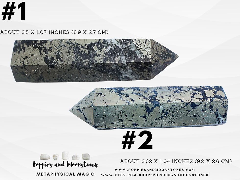 Thumbnail: Healer's Gold Apache Gold Crystal Tower Obelisk- You Pick- Reiki Infused Shaman