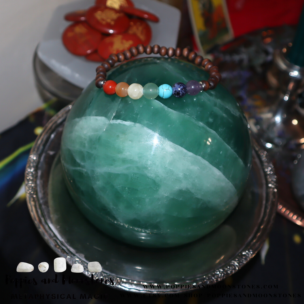 Thumbnail: Supercharged Seven Chakra Beaded Bracelet Reiki Infused 