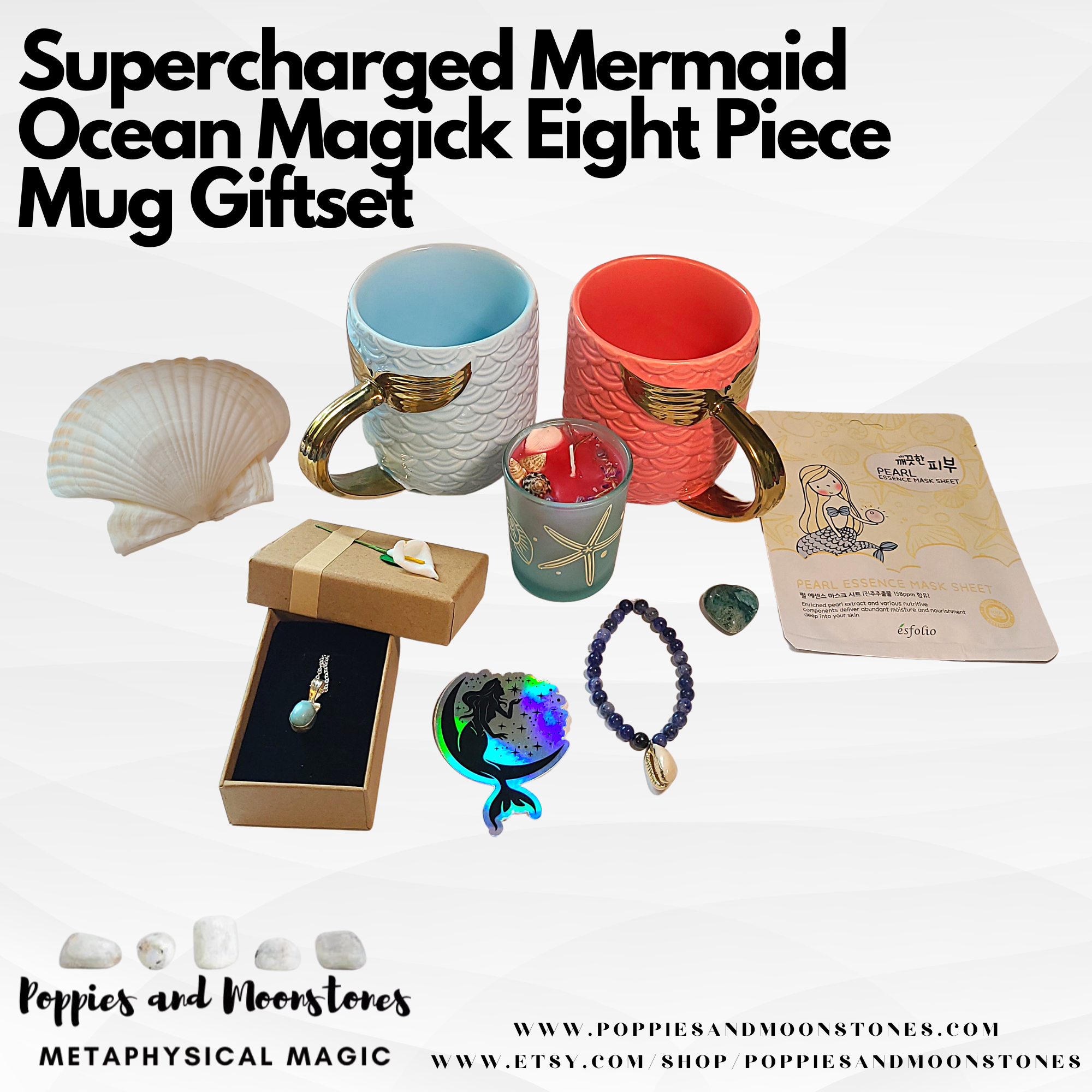 Supercharged Mermaid Ocean Magick Eight Piece Mug Giftset