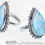 Thumbnail: Larimar Crystal Raindrop Sterling Silver Ring Size 9- Reiki Infused Supercharged