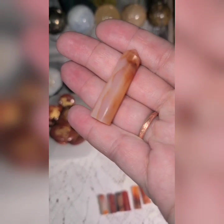 Thumbnail: Supercharged Carnelian Crystal  Mini Obelisk *you pick*