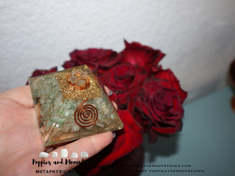 Thumbnail: Green Aventurine Orgone Pyramid Energy Generator for Success and Abundance Reiki