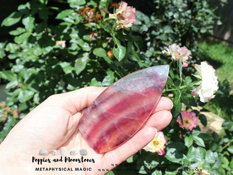 Thumbnail: Rainbow Fluorite Crystal Freeform Carved Blade- Supercharged- Reiki Infused