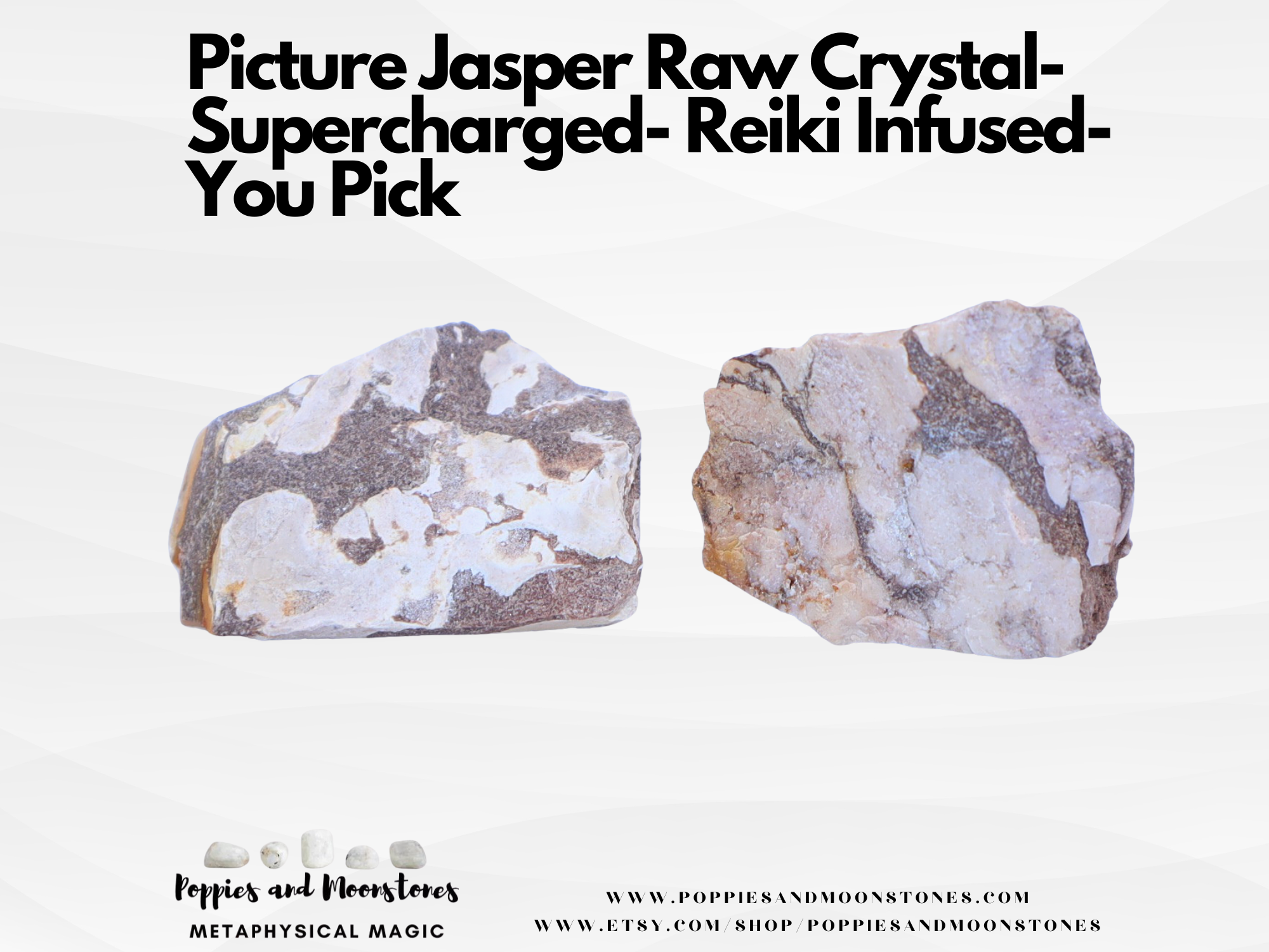 Picture Jasper Raw Crystal- Supercharged- Reiki Infused- You Pick