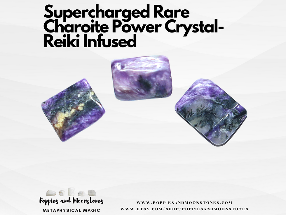 Supercharged Rare Charoite Power Crystal- Reiki Infused