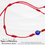 Thumbnail: 7 Knot Red String Bracelet with Evil Eye Amulet- Reiki Infused