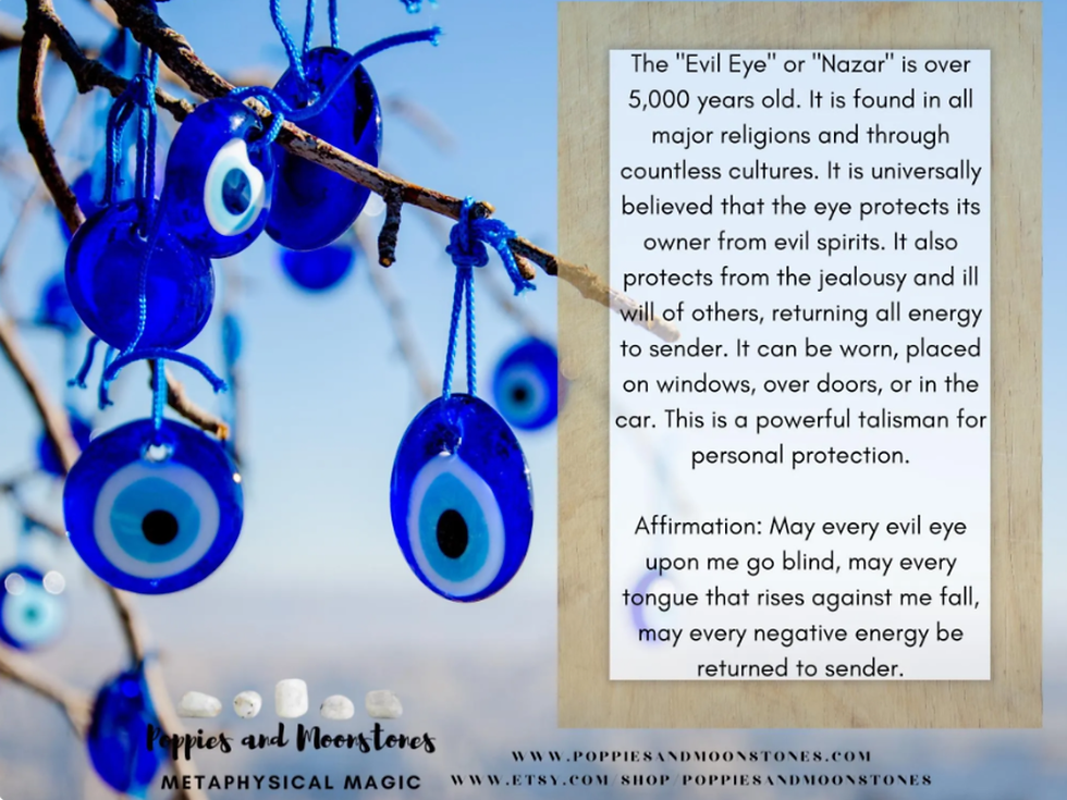 Thumbnail: Evil Eye Nazar Protection Symbol Sticker- Supercharged- Reiki Infused