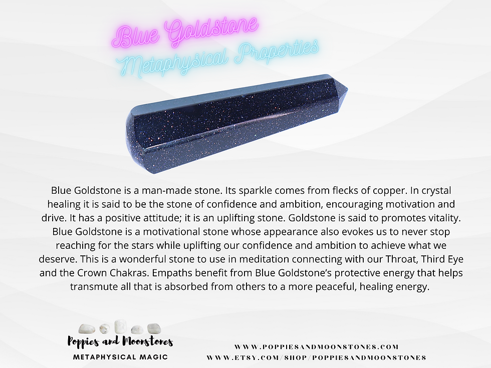 Thumbnail: Supercharged Blue Goldstone Crystal Six Sided Wands